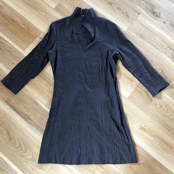 Peter Cohen Gold Star Label Dress Black Stand Collar with Pockets M - Picture 1 of 10